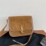 Saint Laurent Solferino Medium Soft Bag In Brown Suede
