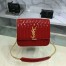 Saint Laurent Large Vicky Bag In Red Patent Leather