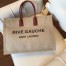 Saint Laurent Rive Gauche Tote Bag With Tan Handle