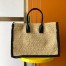 Saint Laurent Rive Gauche Tote Bag in Beige Raffia and Leather 