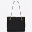 Saint Laurent Small Tribeca Shopping Bag In Black Leather