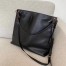 Saint Laurent Tag Hobo Bag In Black Calfskin