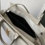 Saint Laurent Uptown Medium Tote In Blanc Calfskin