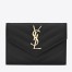 Saint Laurent Small Envelope Wallet In Black Leather