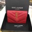 Saint Laurent Small Envelope Wallet In Red Leather