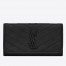 Saint Laurent Niki Large Wallet In Black Crinkled Vintage Leather