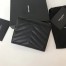 Saint Laurent Compact Tri Fold Wallet In Noir Leather