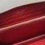 Saint Laurent Monogram Zip Around Wallet In Red Grained Leather