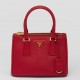 Prada Mini Galleria Bag In Red Saffiano Leather