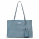 Prada Etiquette Tote Bag In Blue Calf Leather
